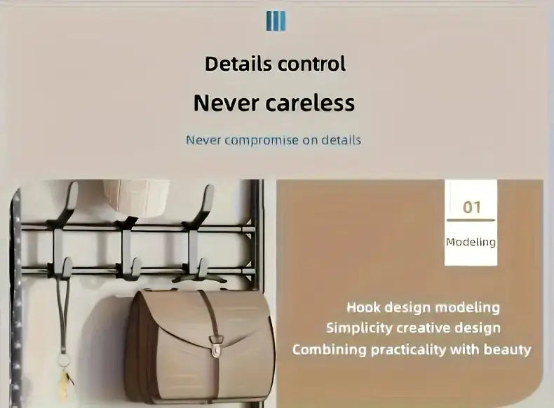 5-Tier Stainless Steel Shoe & Coat Rack – Space-Saving Design