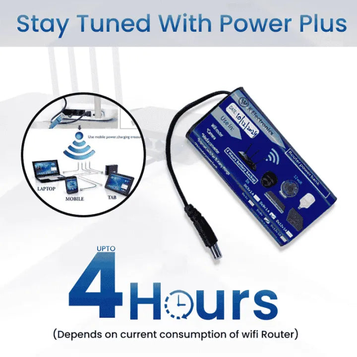 Router Backup Power Bank (9V & 12V Options)