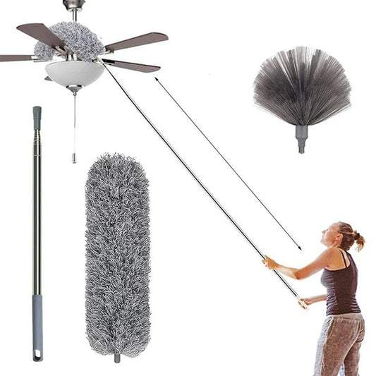 280cm Telescoping Duster | Extendable Microfiber Duster 100” with Bendable & Washable Head