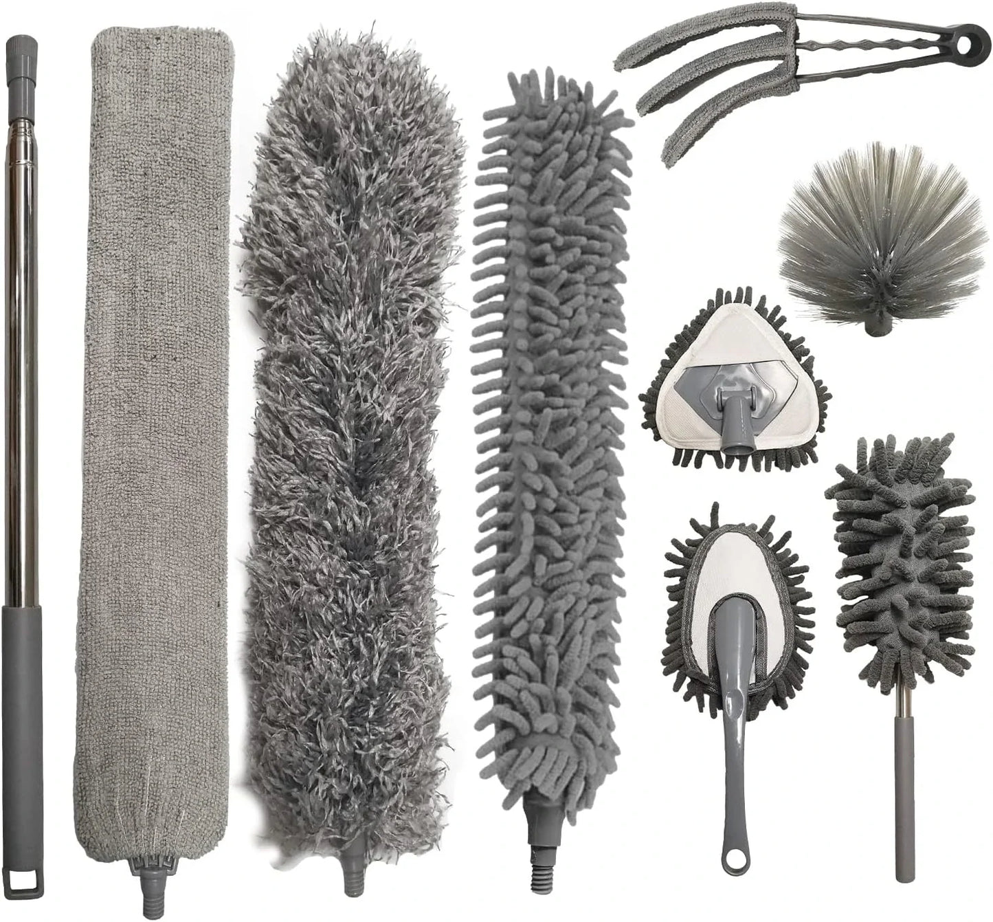 280cm Telescoping Duster | Extendable Microfiber Duster 100” with Bendable & Washable Head