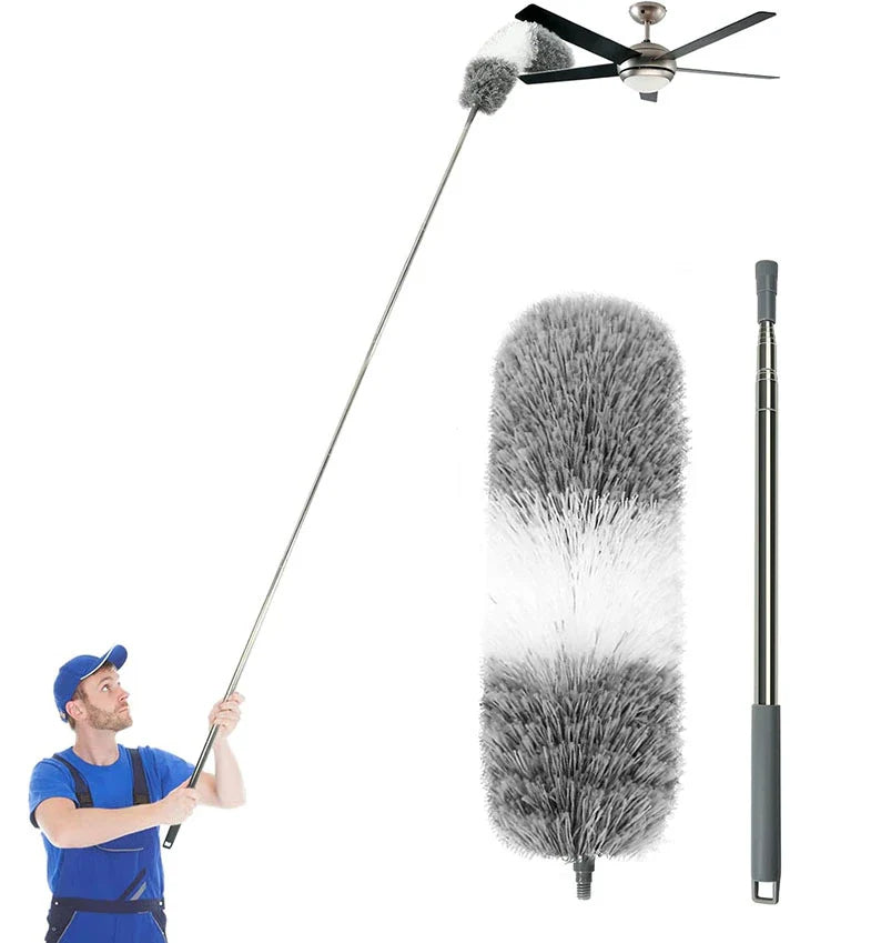 280cm Telescoping Duster | Extendable Microfiber Duster 100” with Bendable & Washable Head