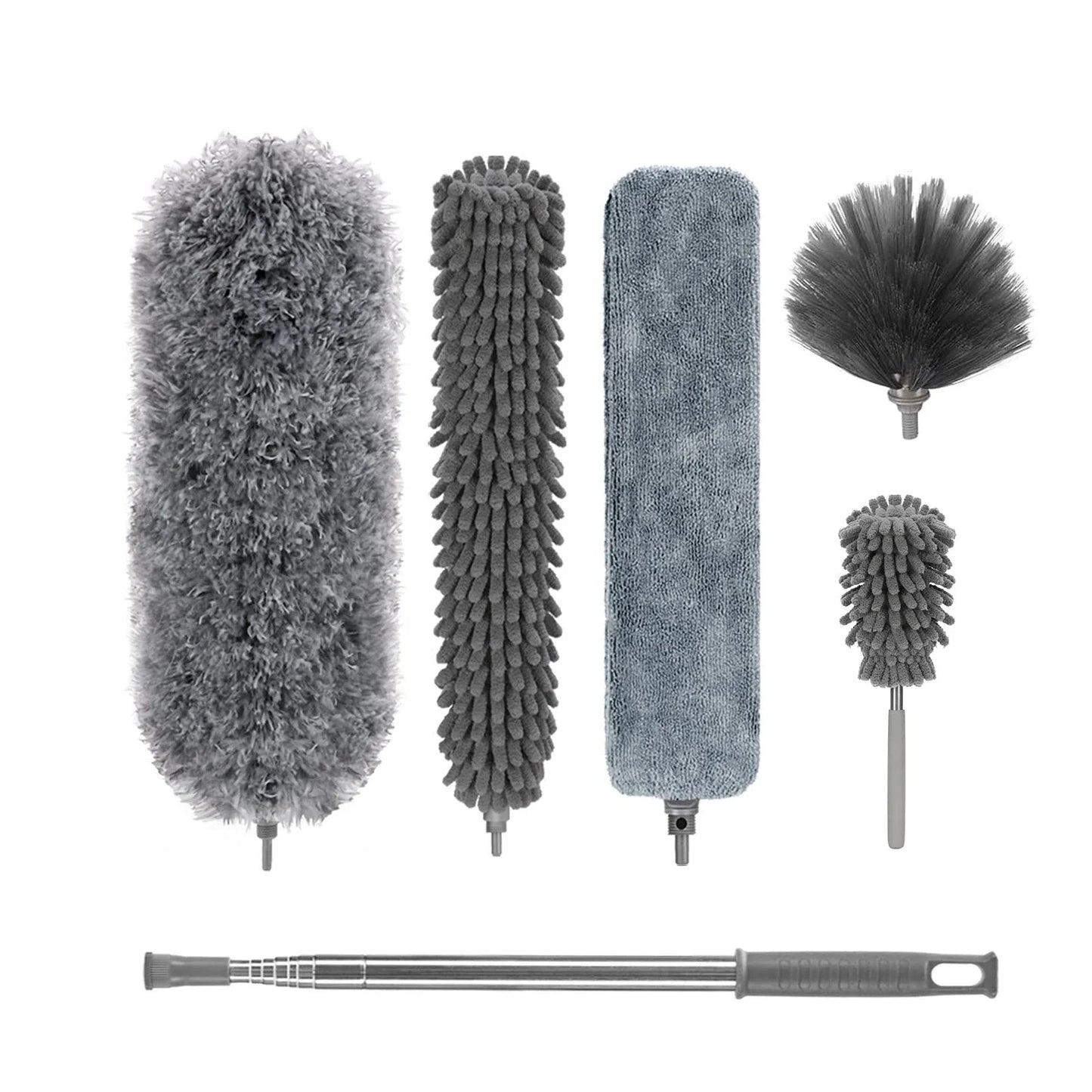 280cm Telescoping Duster | Extendable Microfiber Duster 100” with Bendable & Washable Head