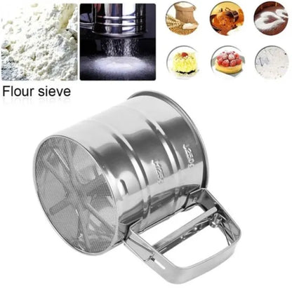 High-Quality Stainless Steel Flour &amp; Sugar Sifter Cup – Mesh Strainer for Baking