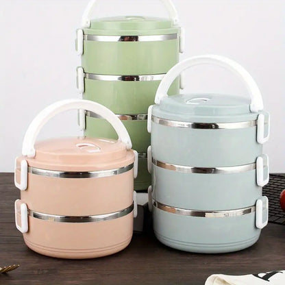 ( 2 Layers ) Leakproof Multi-Layer Stainless Steel Lunch Box