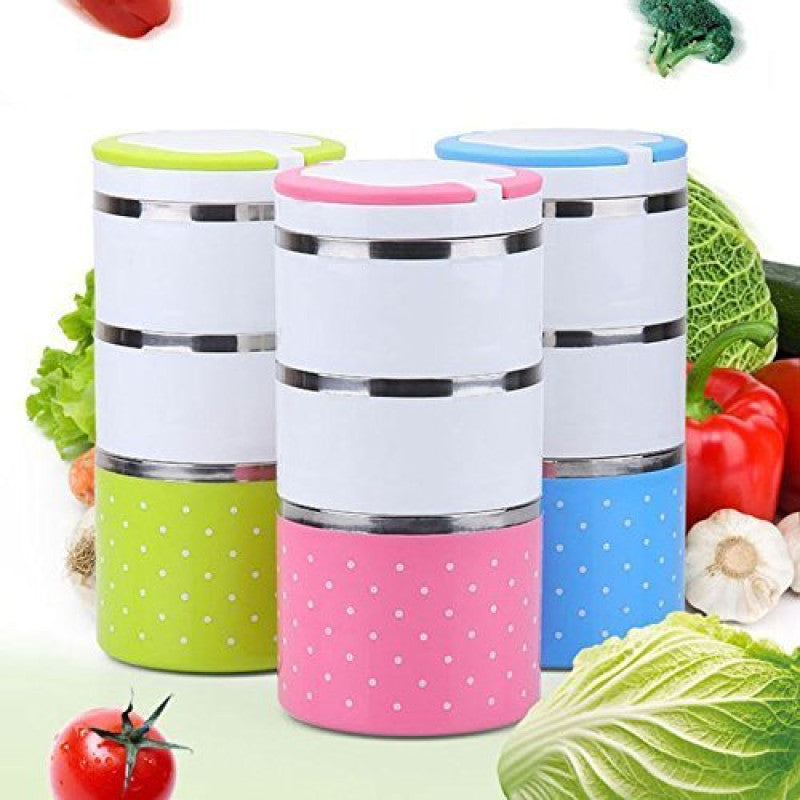 ( 2 Layers ) Leakproof Multi-Layer Stainless Steel Lunch Box