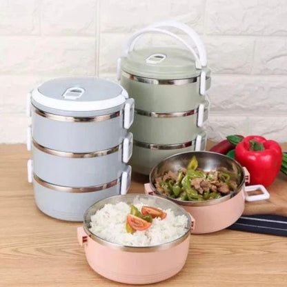 ( 2 Layers ) Leakproof Multi-Layer Stainless Steel Lunch Box