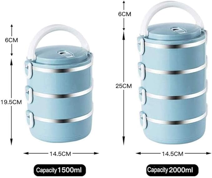 ( 2 Layers ) Leakproof Multi-Layer Stainless Steel Lunch Box