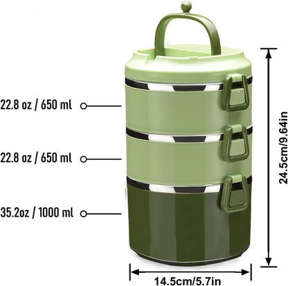 ( 2 & 3 Layers ) Leak-Proof Insulated Lunch Box – Freshness On the Go!