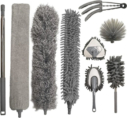 280cm Telescoping Duster | Extendable Microfiber Duster 100” with Bendable &amp; Washable Head
