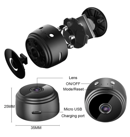 Mini Portable Wireless A9 Security Camera 1080P HD