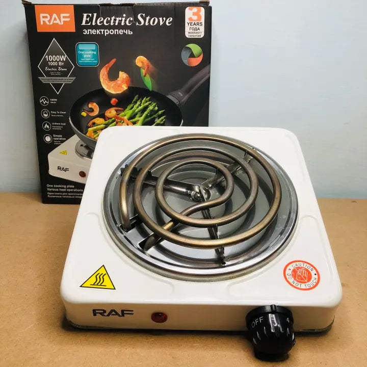RAF Electric Hot Plate Stove – 1000W Portable Single Burner with Temperature Control