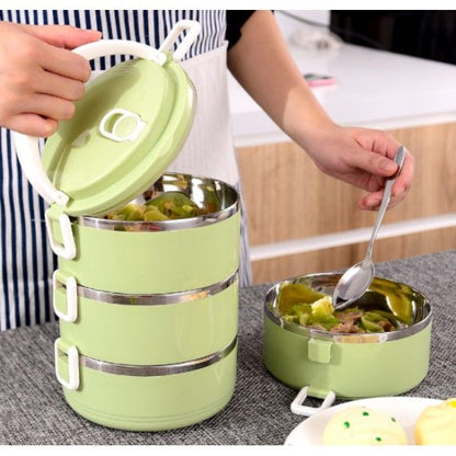 ( 2 Layers ) Leakproof Multi-Layer Stainless Steel Lunch Box