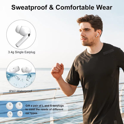 A9 Pro Wireless Earbuds with Digital Display & Touch Control