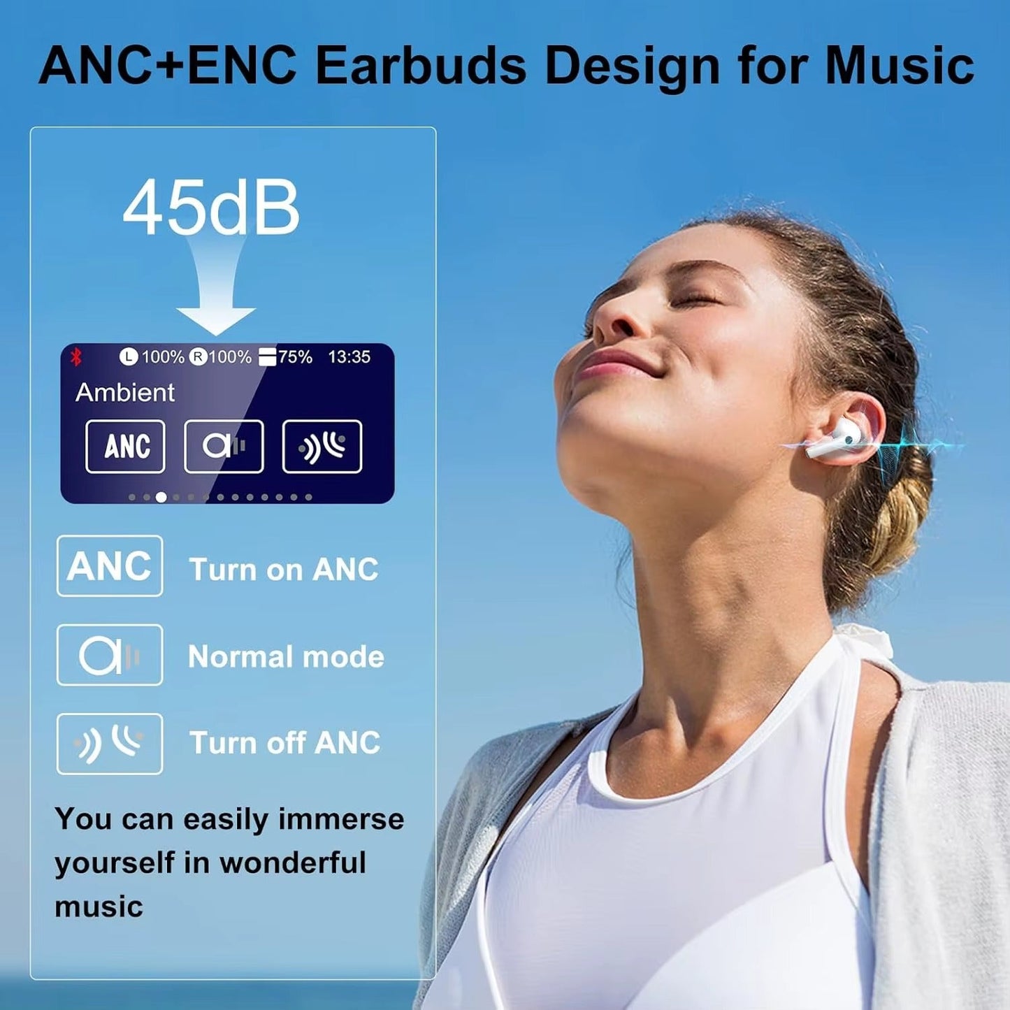 A9 Pro Wireless Earbuds with Digital Display & Touch Control