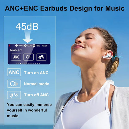 A9 Pro Wireless Earbuds with Digital Display & Touch Control