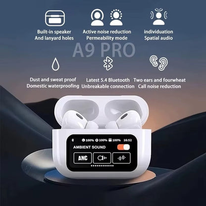 A9 Pro Wireless Earbuds with Digital Display & Touch Control