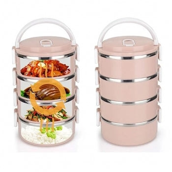 ( 2 Layers ) Leakproof Multi-Layer Stainless Steel Lunch Box